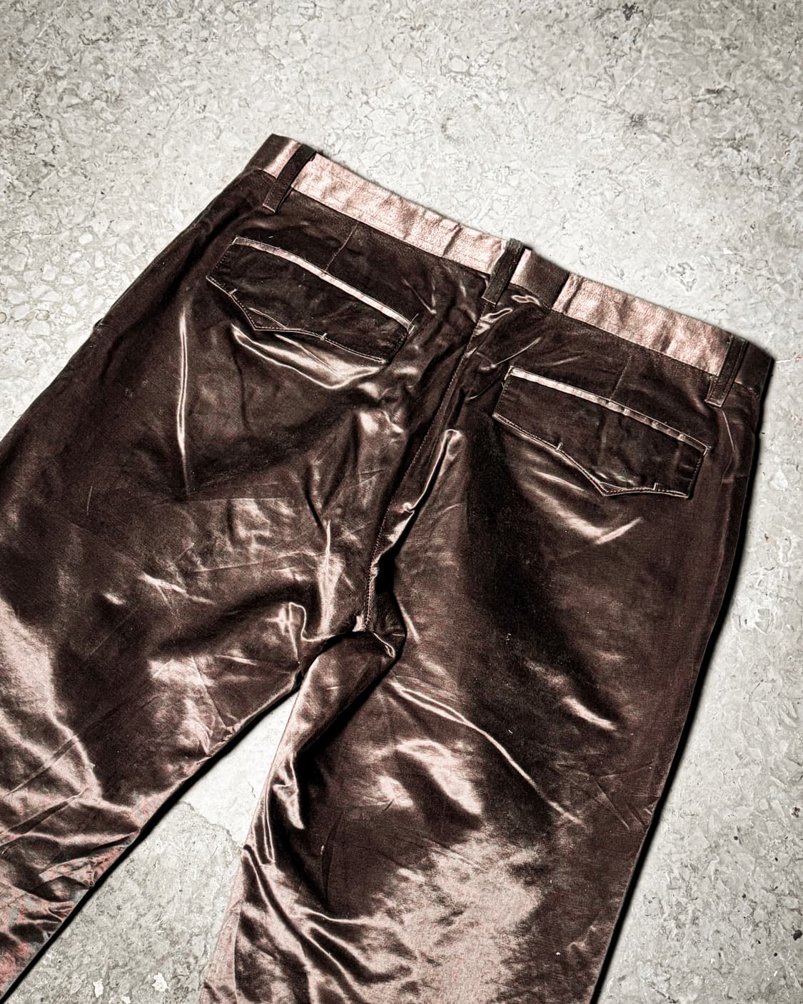 Brown satin Sammy boot-cut Pants 상품이미지6