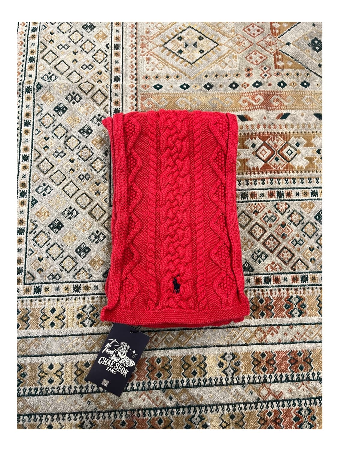 폴로 랄프로렌 머플러 레드 #csz3035 상품이미지1