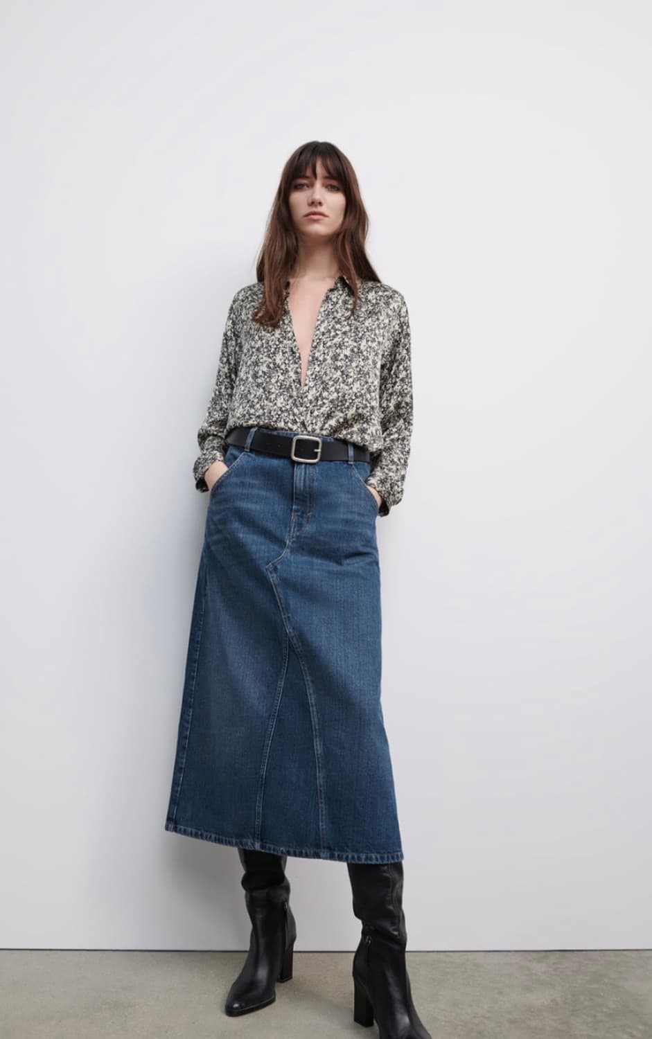 Zara 자라 Denim Premium 70s 미디스커트 (S사이즈) 상품이미지6