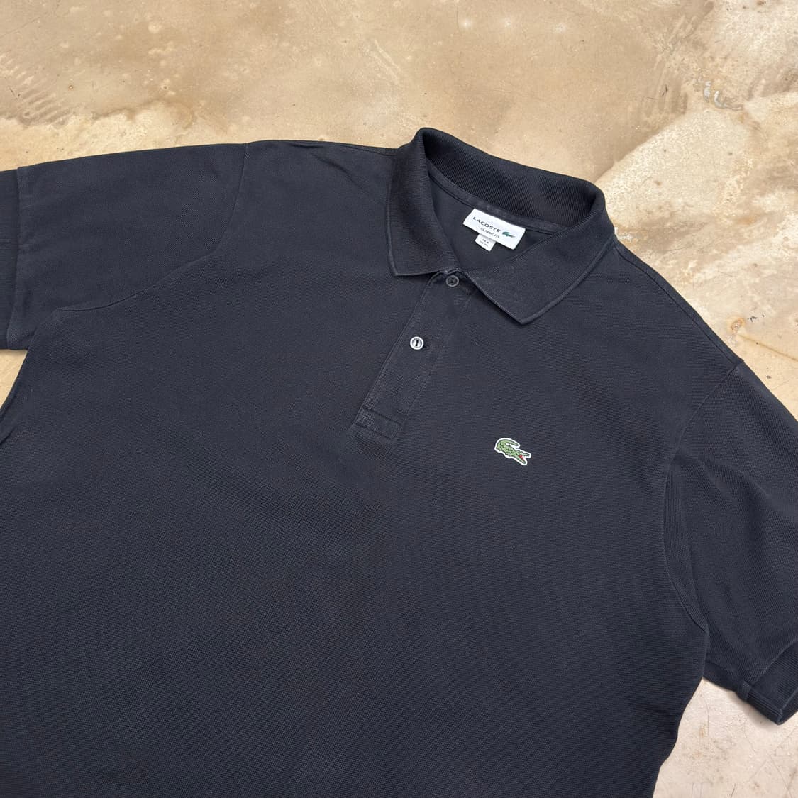 XL 라코스테 블랙 카라 반팔 티셔츠 상품이미지1
