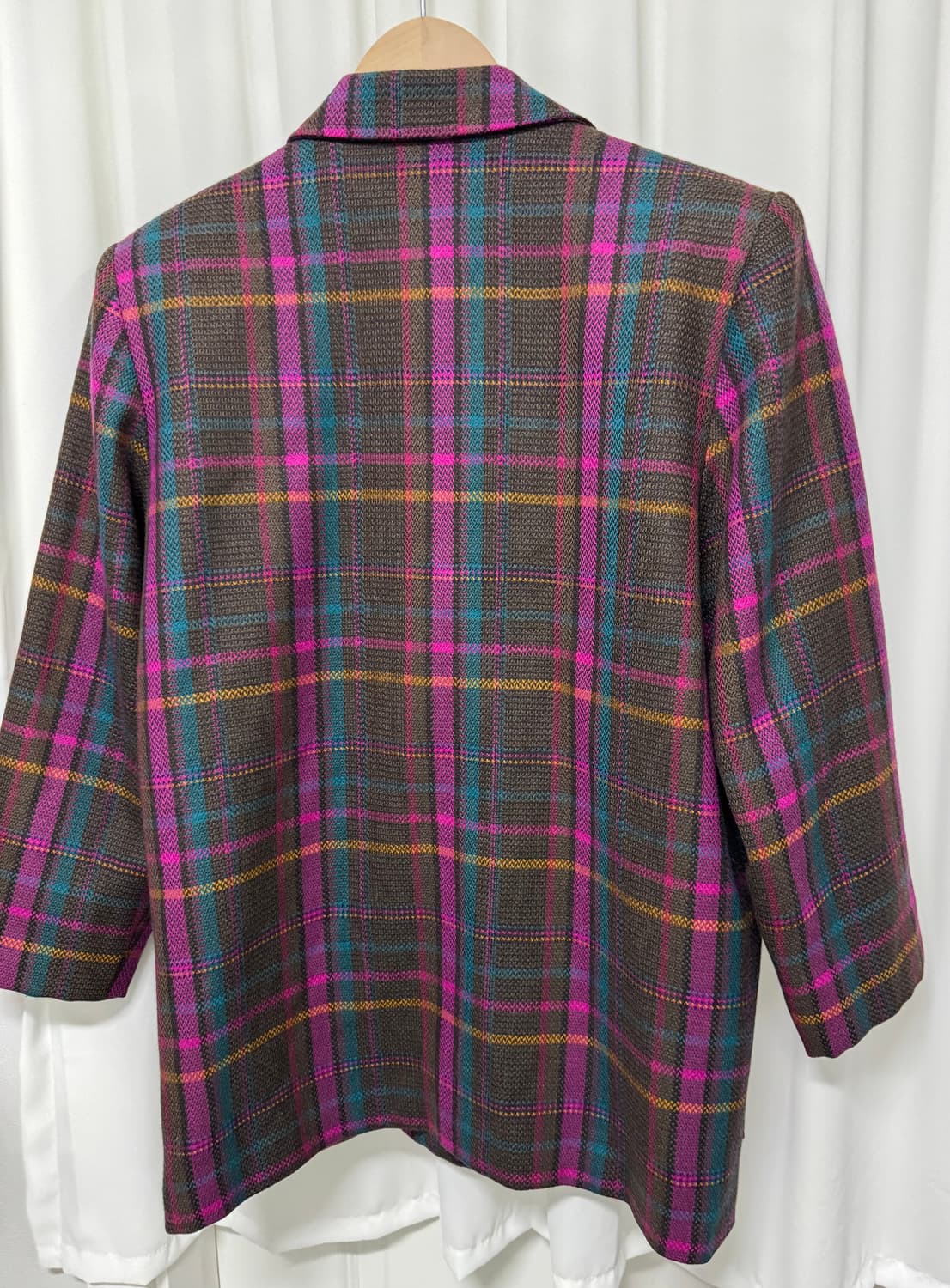 일본 빈티지 체크 블레이저 자켓 상품이미지6