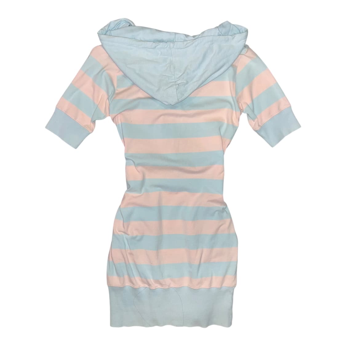 하늘핑크단가라 왕단추 후드 반팔 원피스 키치갸루y2k 상품이미지4