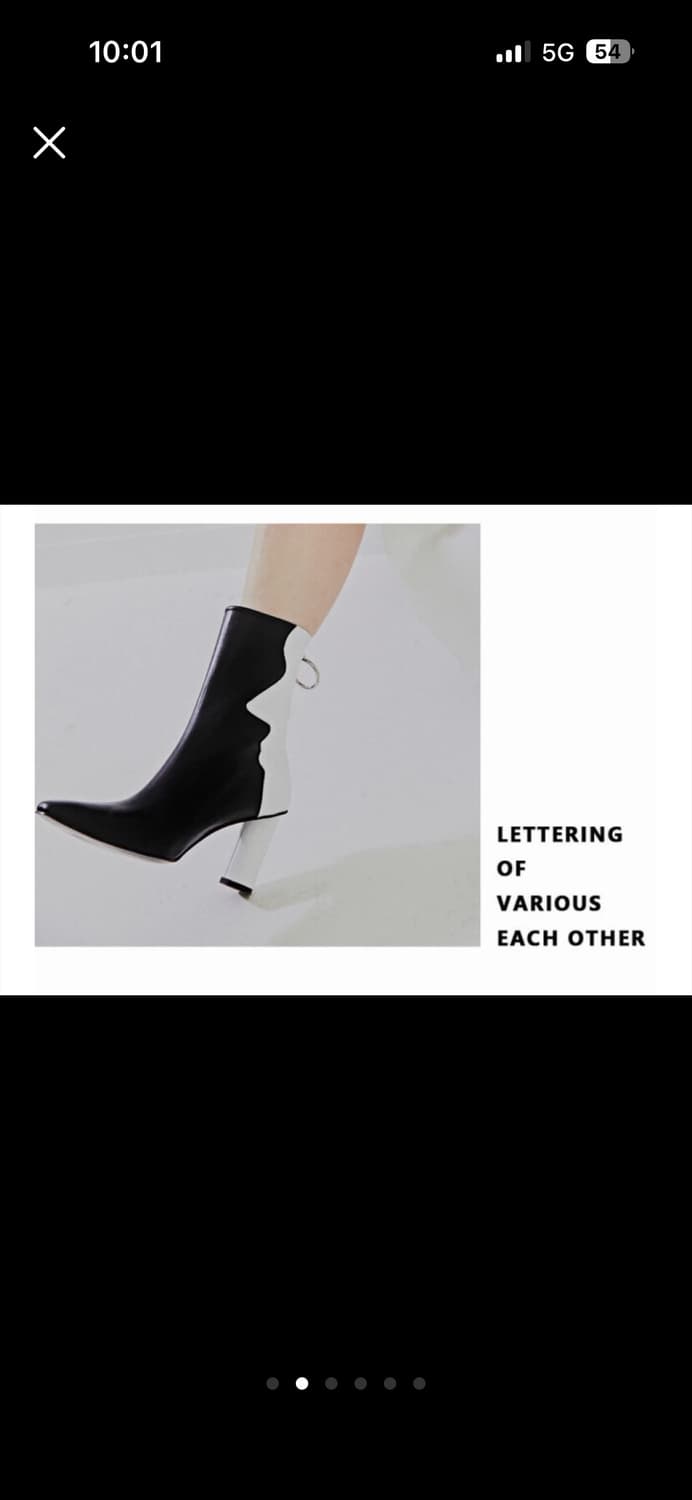 Morden alchemist 배색 앵클부츠 상품이미지2