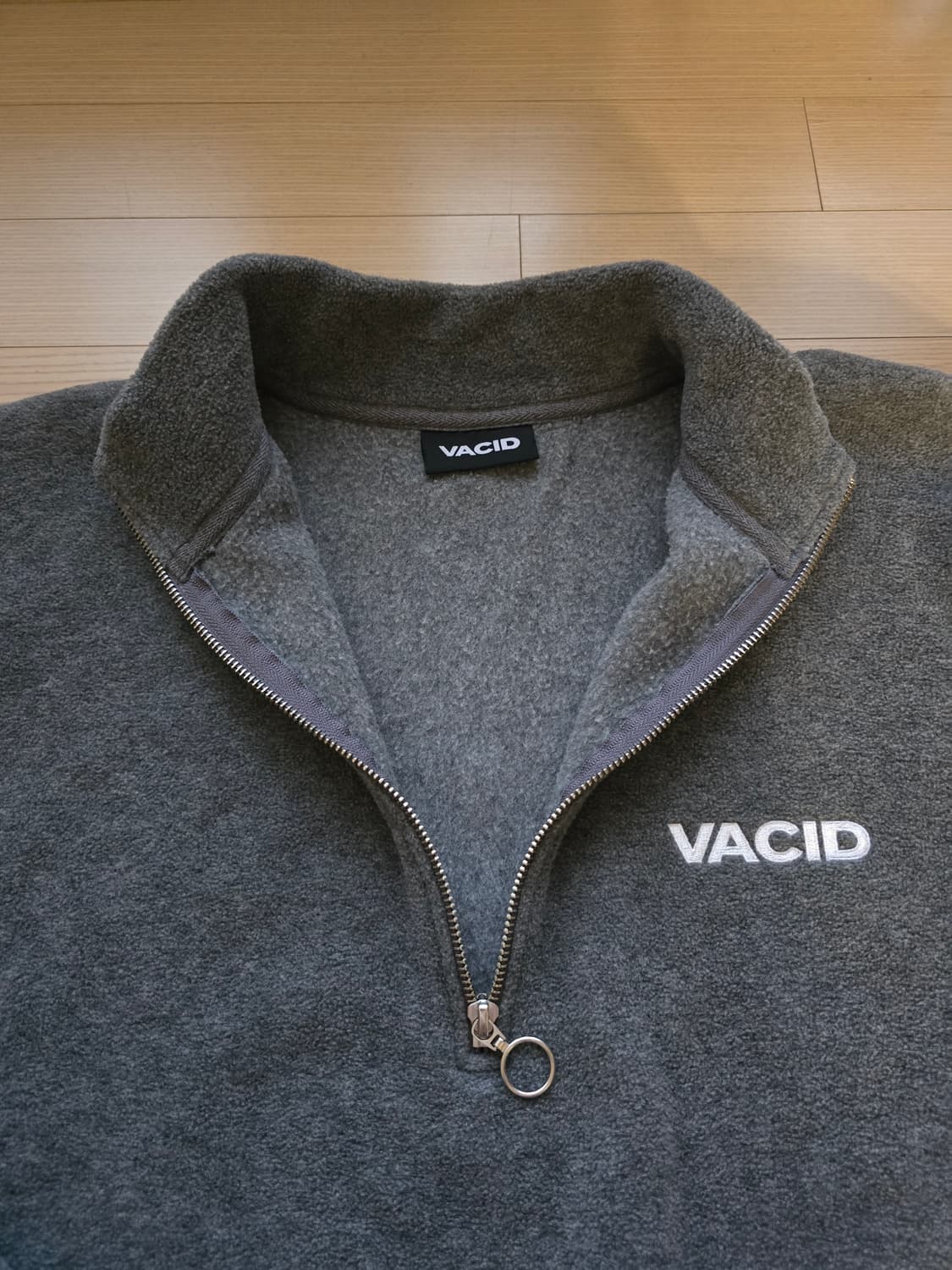 VACID half zip fleece 하프집업 울 플리스 그레이 M 상품이미지3