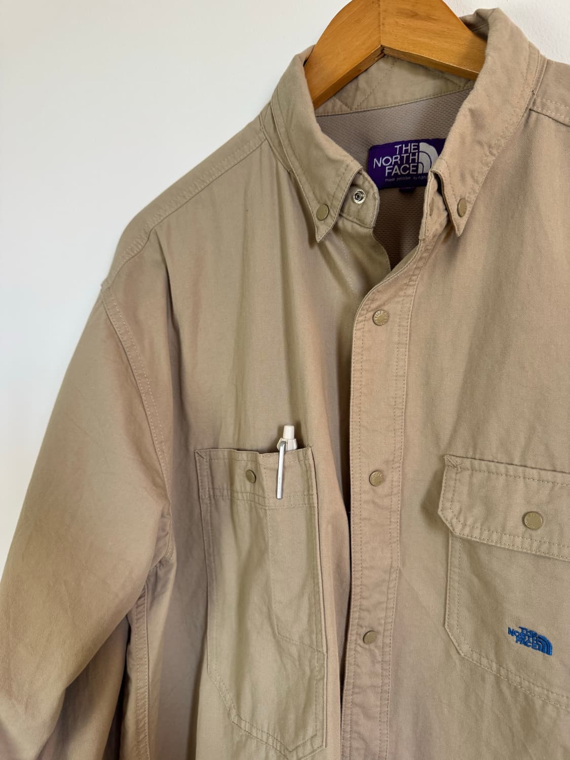 노스페이스 퍼플라벨 by나나미카 윈드셔츠 M사이즈. 상품이미지3