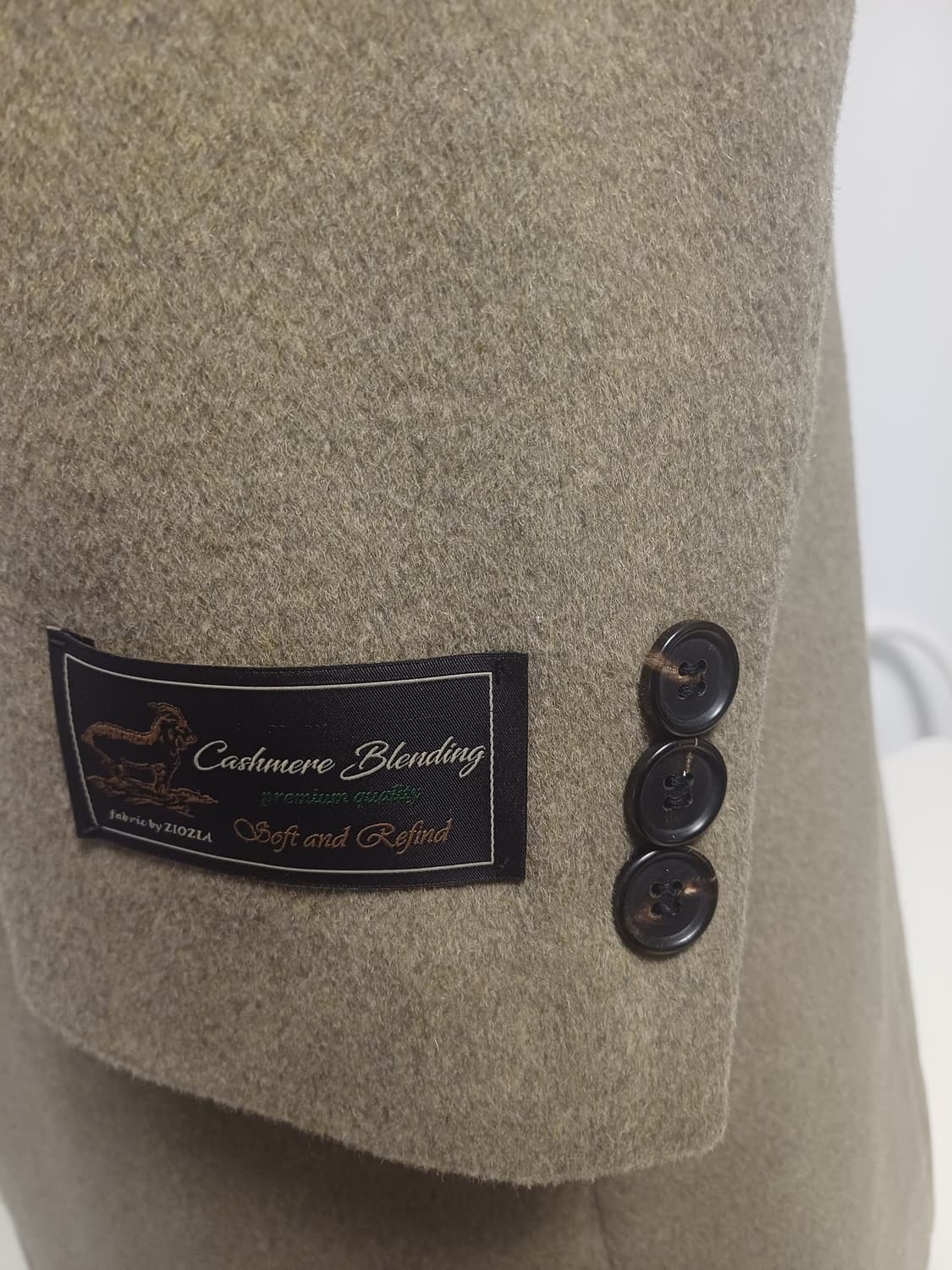 [지오지아] 캐시미어 블렌딩 누빔 싱글 코트 (105/XL) 상품이미지6