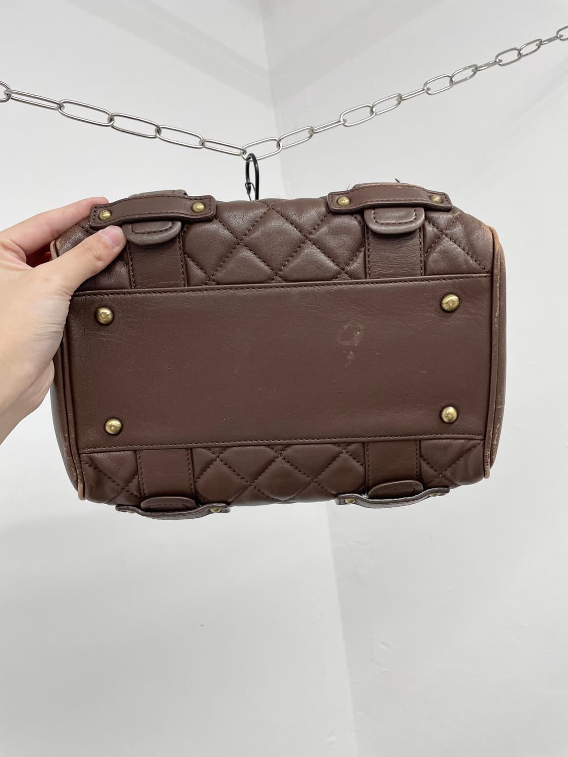 mcm 브라운 퀼팅 레더 보스톤백 *극레어 상품이미지8