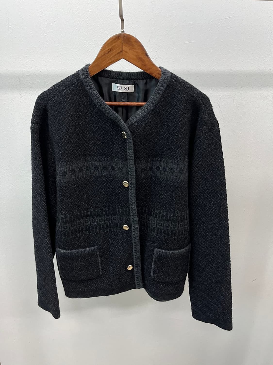 여) sjsj 24fw 금장 가디건  상품이미지3