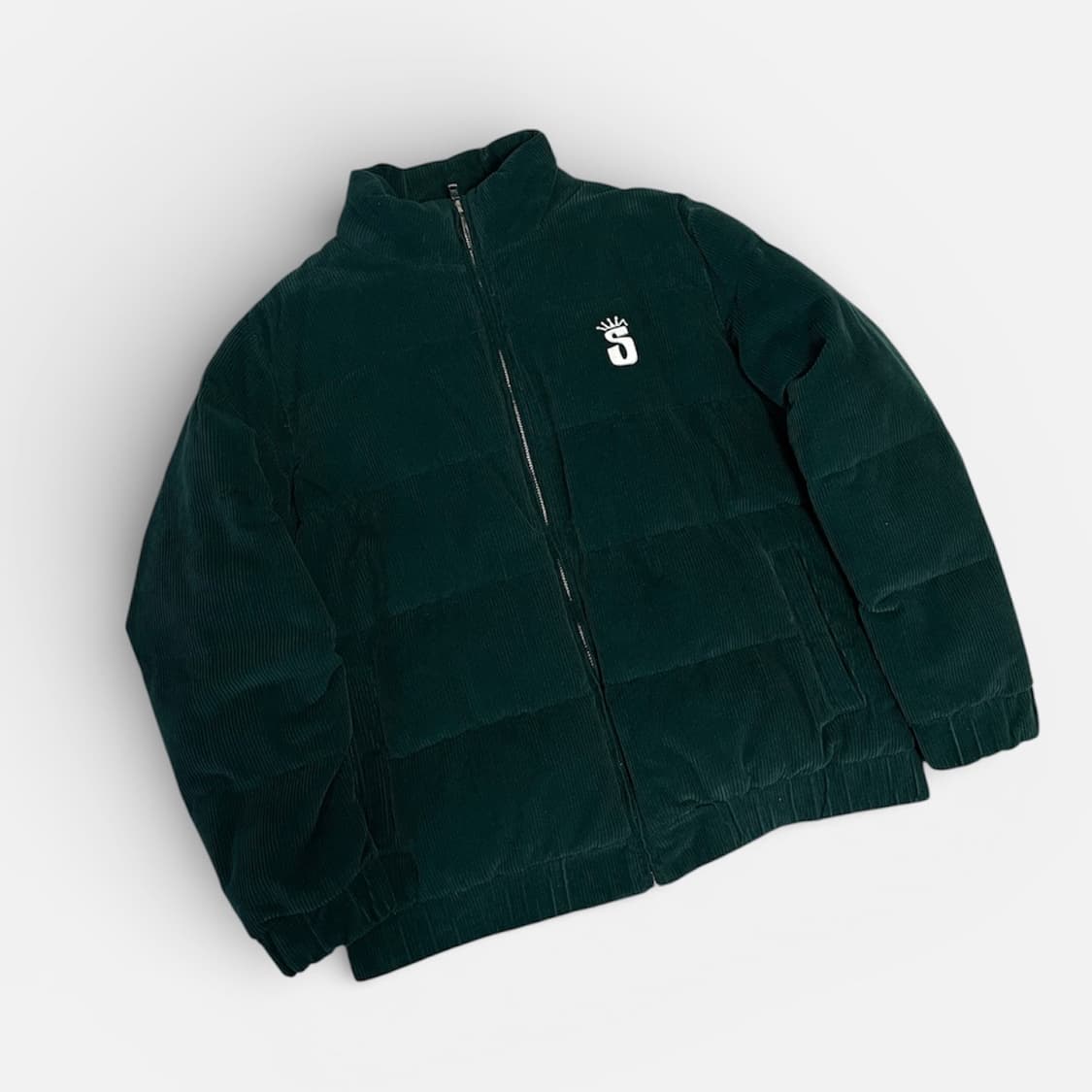 [Stussy] 스투시 코듀로이 딥그린 패딩 점퍼 자켓 상품이미지1