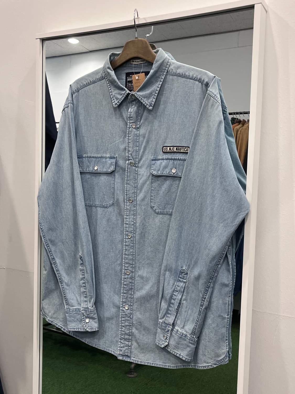 Nautica 노티카 진스 프린팅 데님 셔츠 상품이미지1