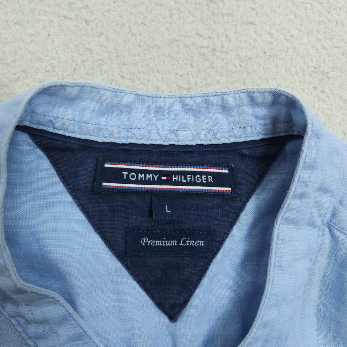 타미힐피거 헨리넥 린넨 셔츠 L 상품이미지4