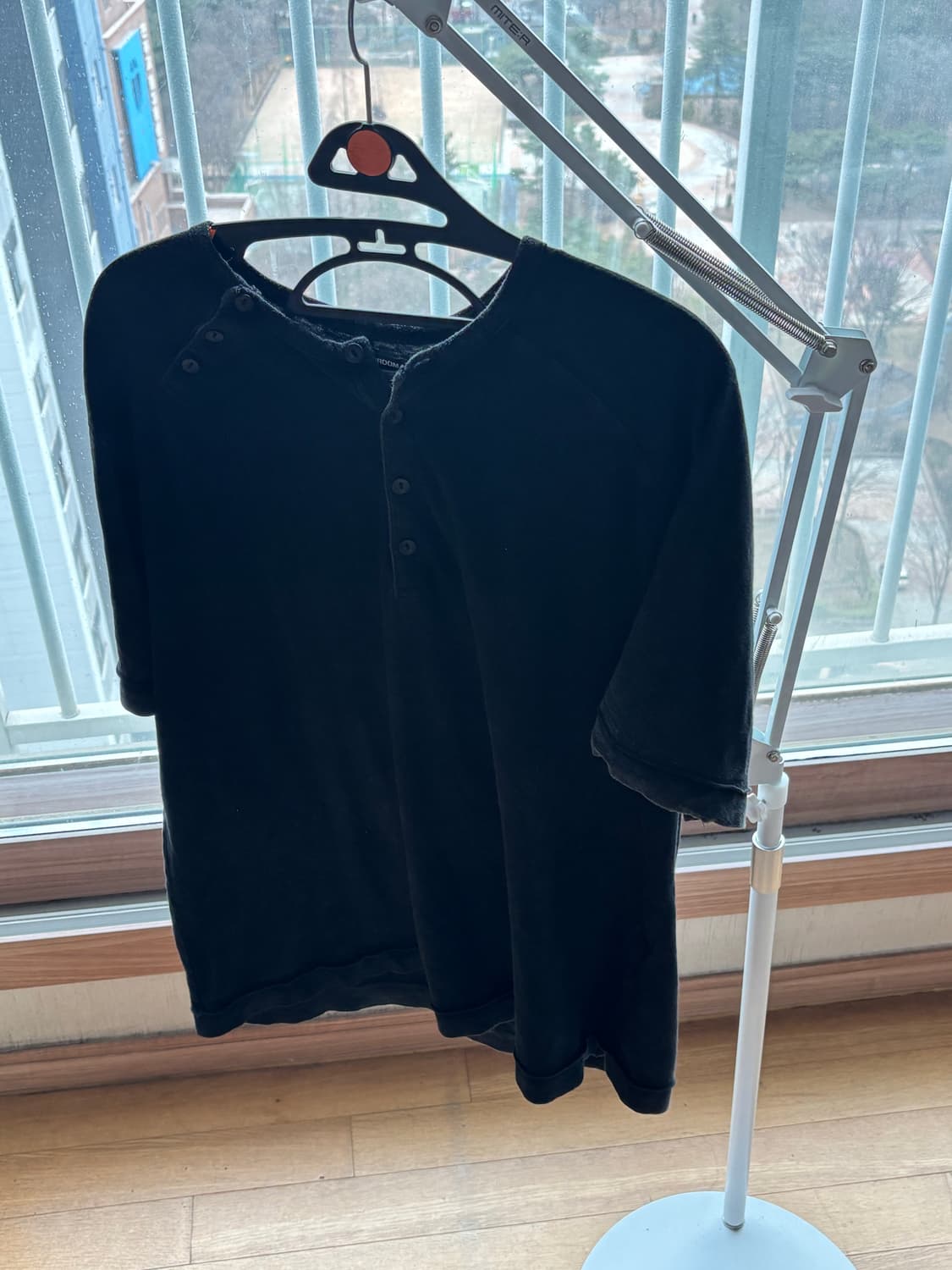 해칭룸 더블 헨리넥 더스티블랙 2사이즈 상품이미지5