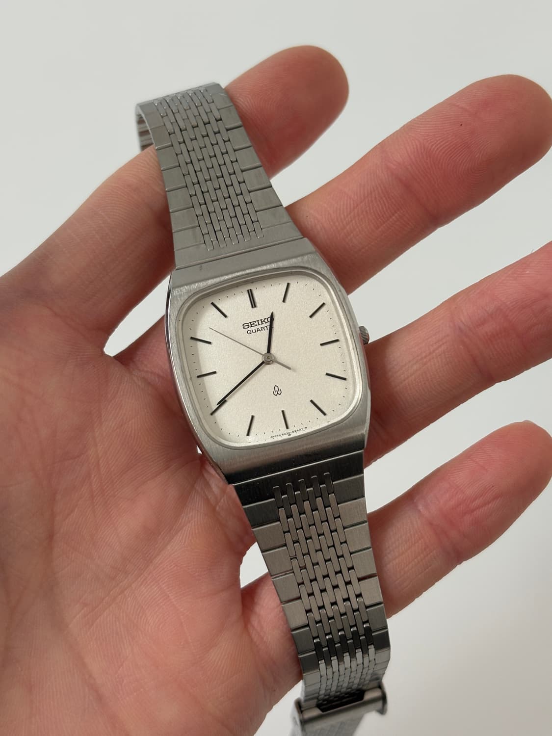세이코 빈티지 시계 1980년대 Chariot 스퀘어 실버 쿼츠 상품이미지1