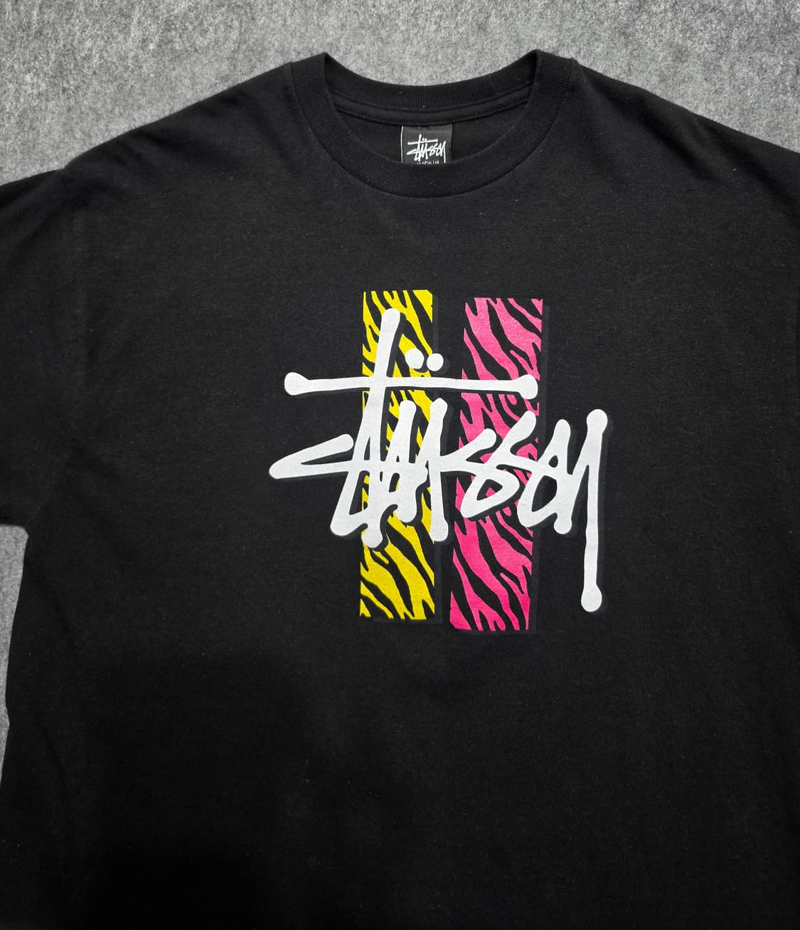 스투시 베이직 지브라 로고 빈티지 프린팅 반팔티 M 상품이미지3