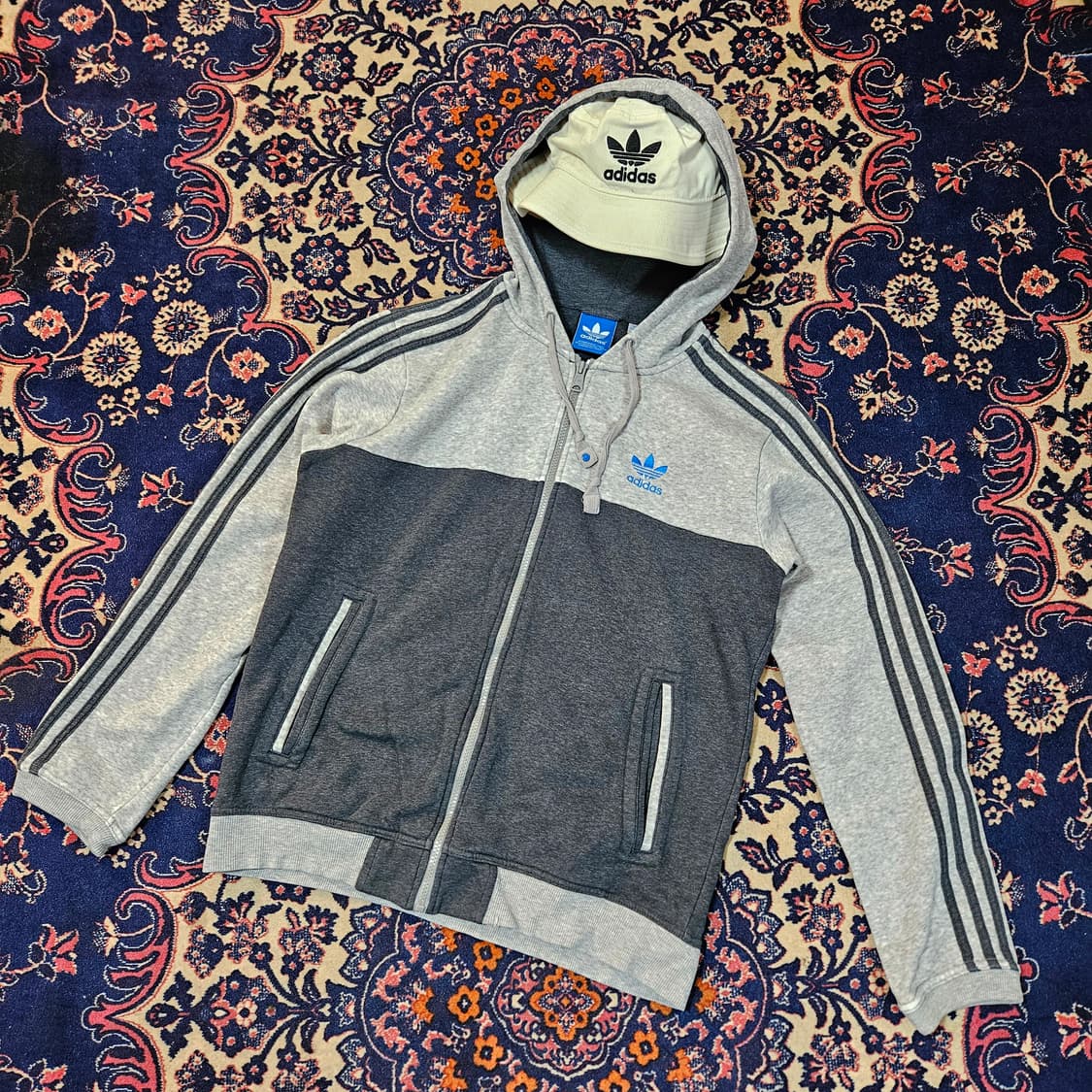 아디다스(Adidas) 파이어버드 컬러블럭 후드집업 M 상품이미지2