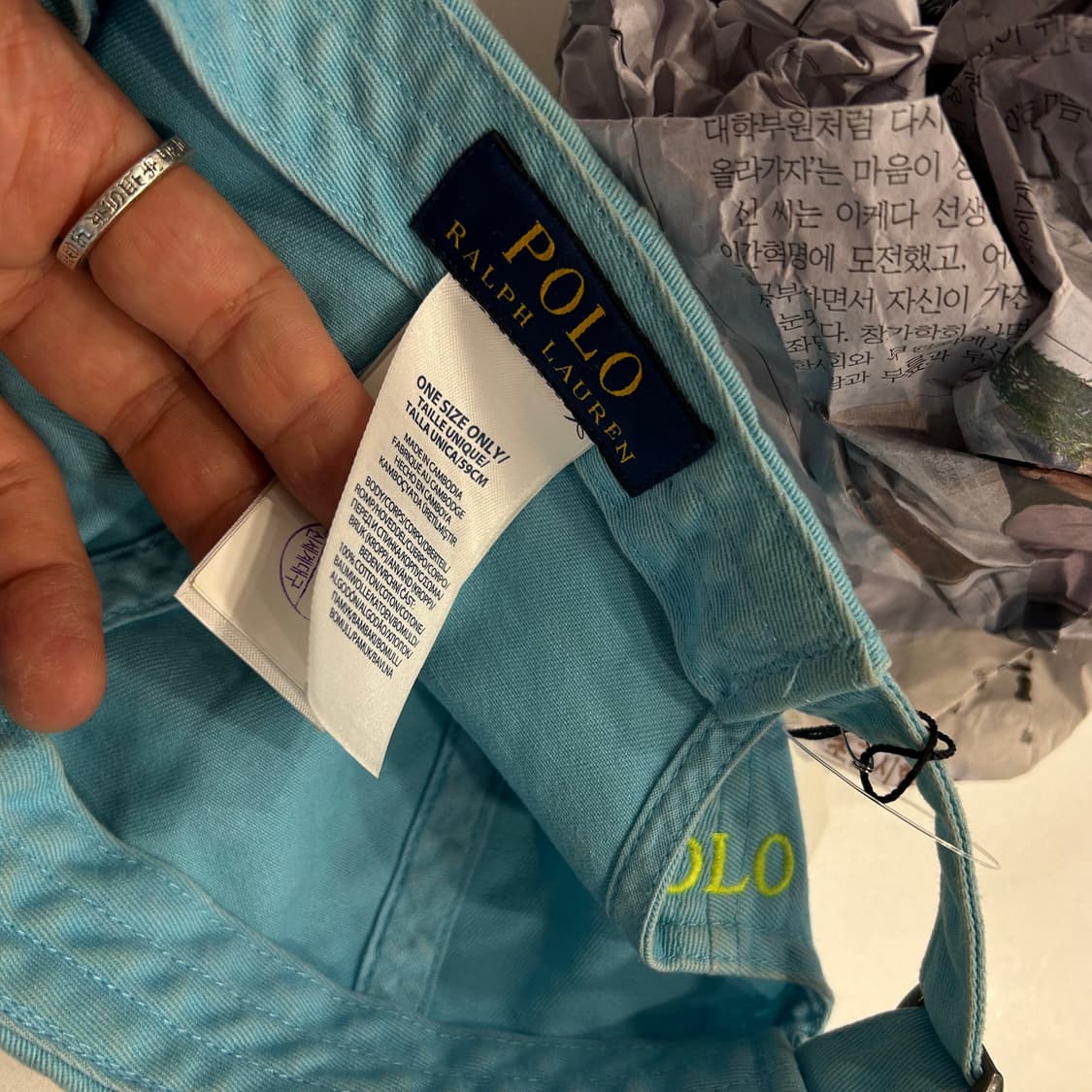 폴로랄프로렌 하늘색 볼캡 모자 상품이미지4