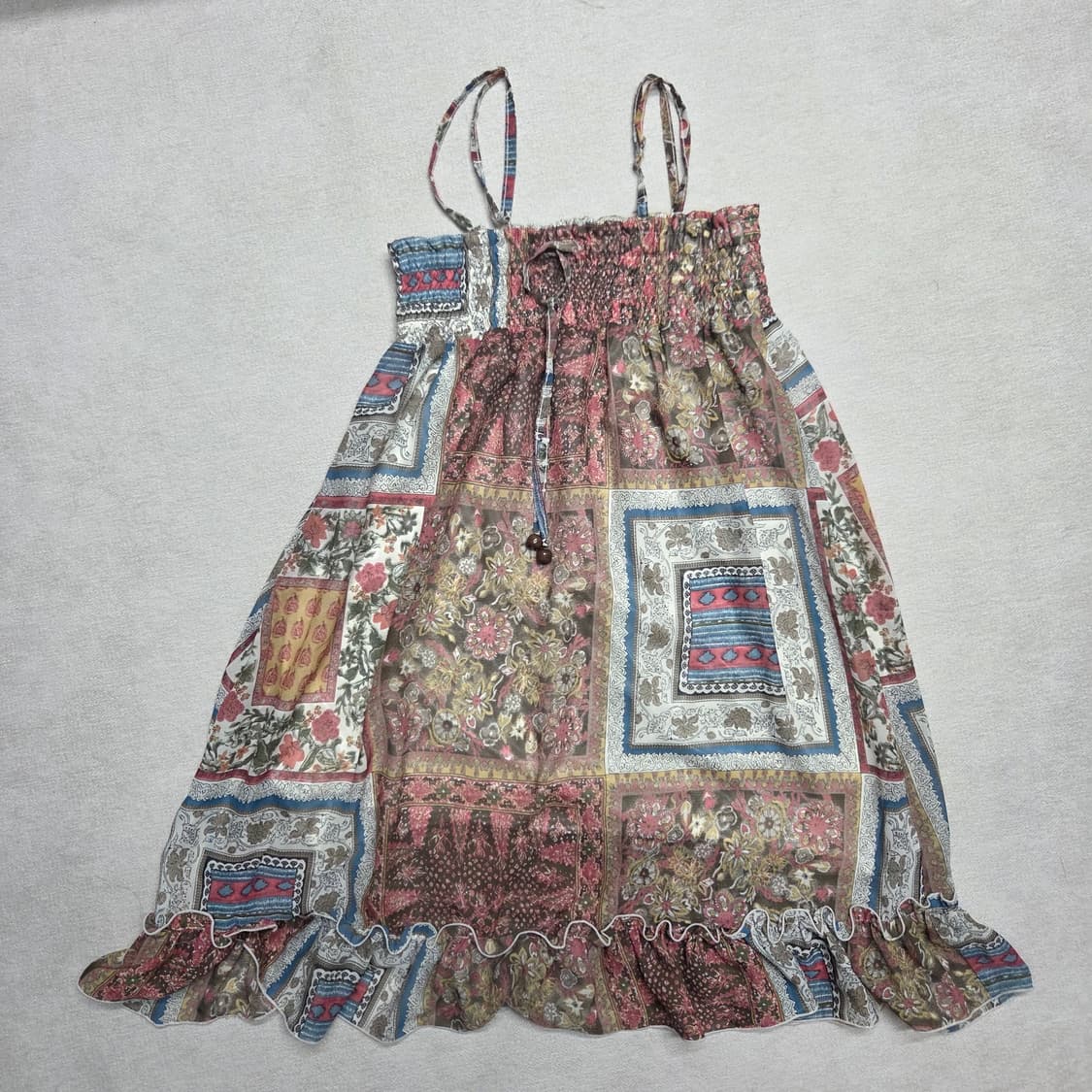 보헤미안 에스닉 나시 원피스 상품이미지1