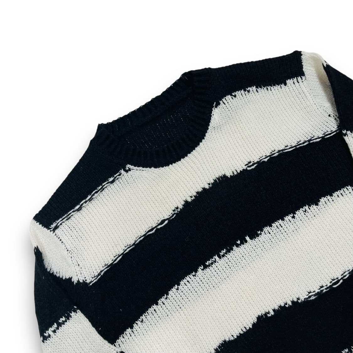 Punk hairy Damage Stripe Knitwear 상품이미지2