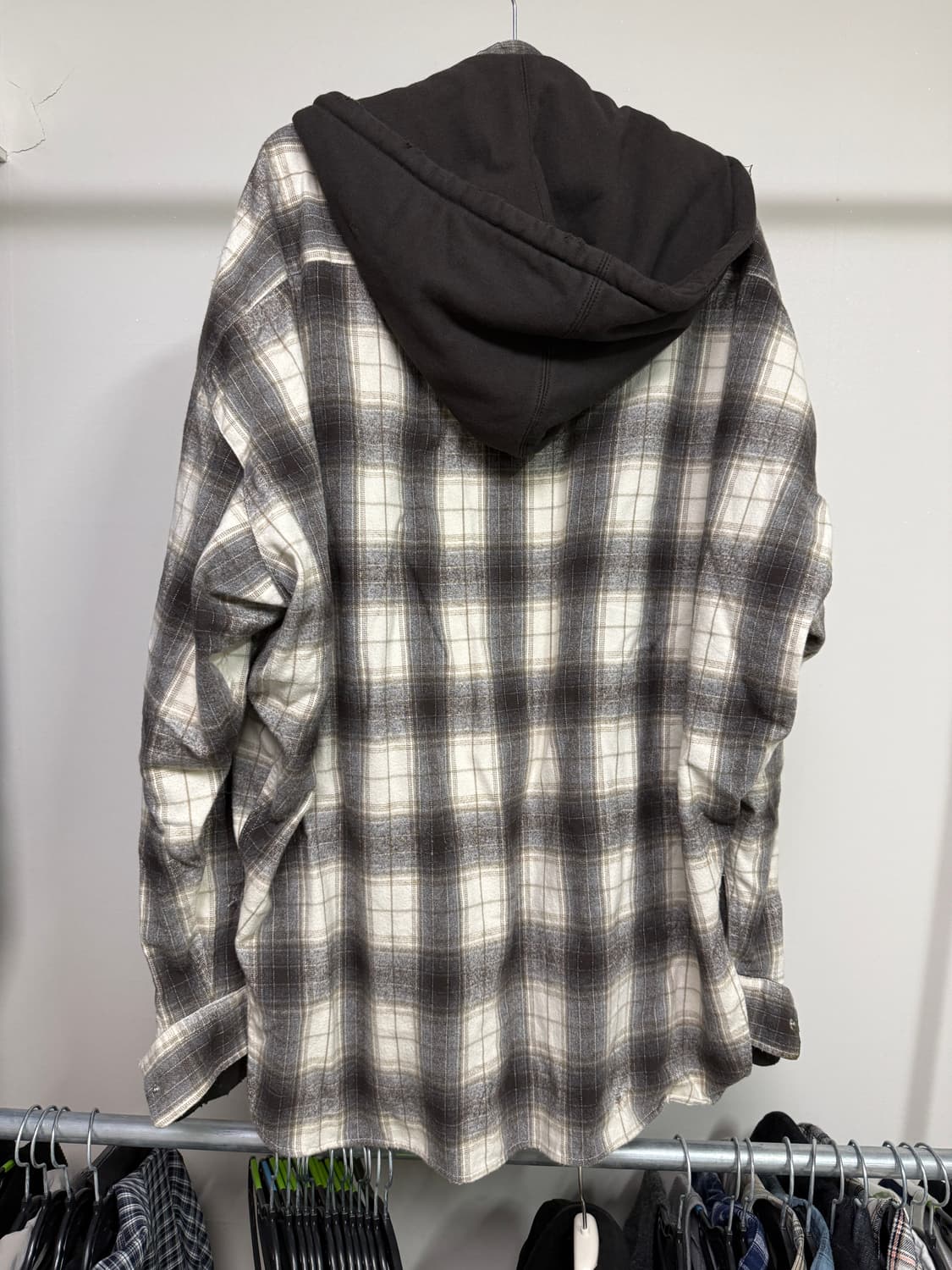 미하라 야스히로 후드 체크 셔츠 상품이미지2