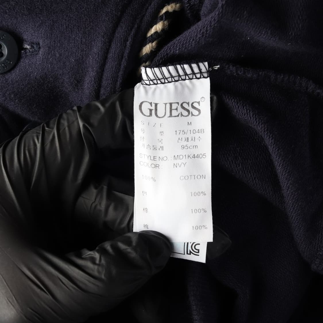 GUESS 하이넥 버튼 빈티지 후드티 M 상품이미지7