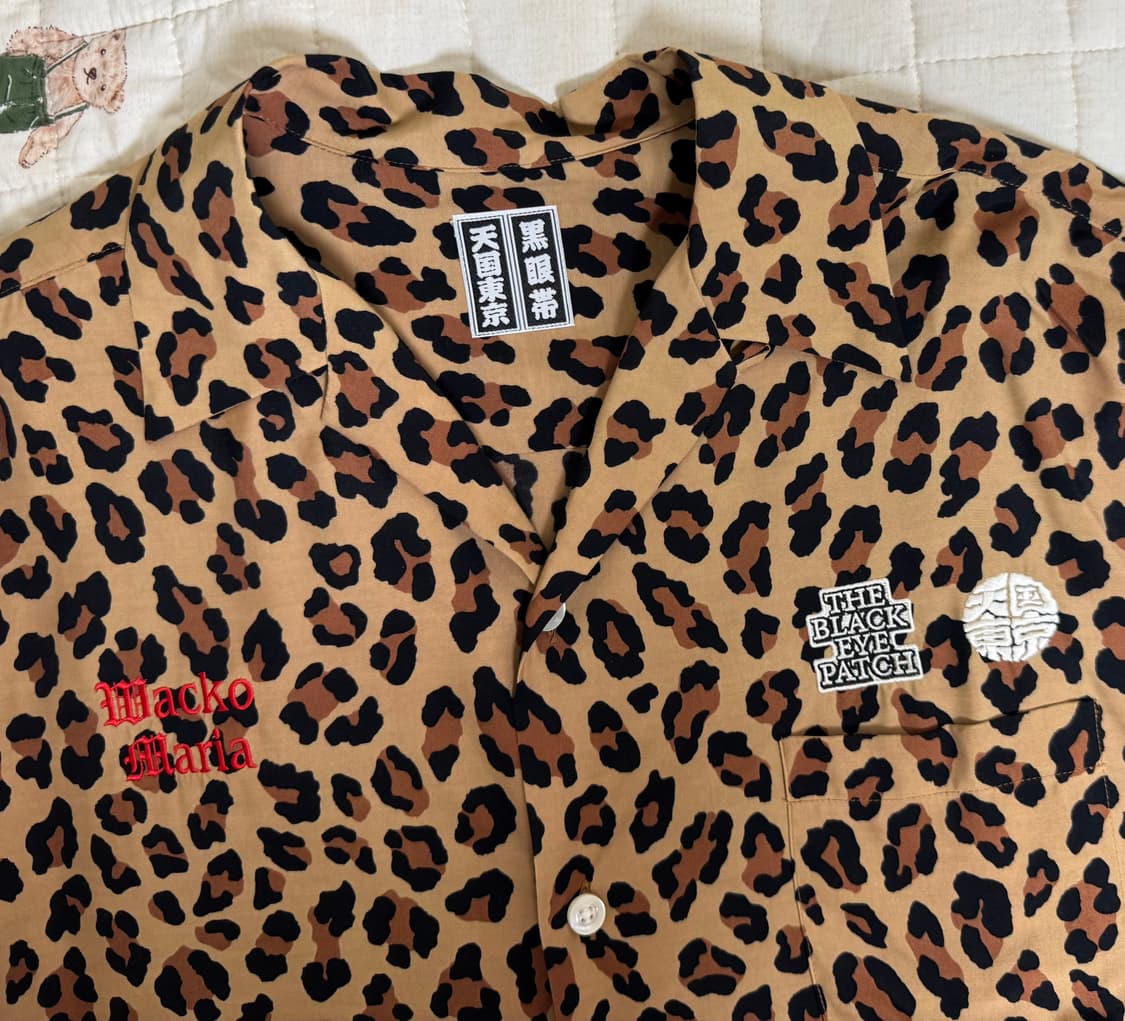 [M] 와코마리아x블랙아이패치 레오파드 롱슬리브 셔츠 상품이미지1