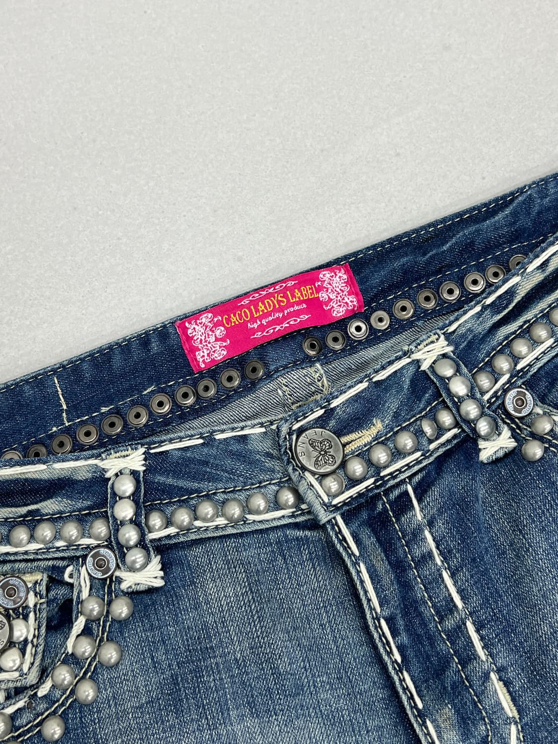 CACO JEANS 스터드 데님 카프리 팬츠 상품이미지3