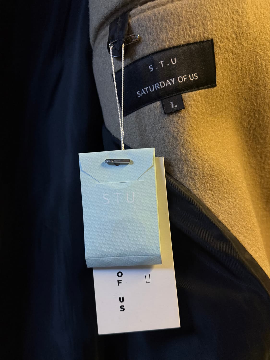 STU 3버튼 오버핏 코트 카멜 L 상품이미지5