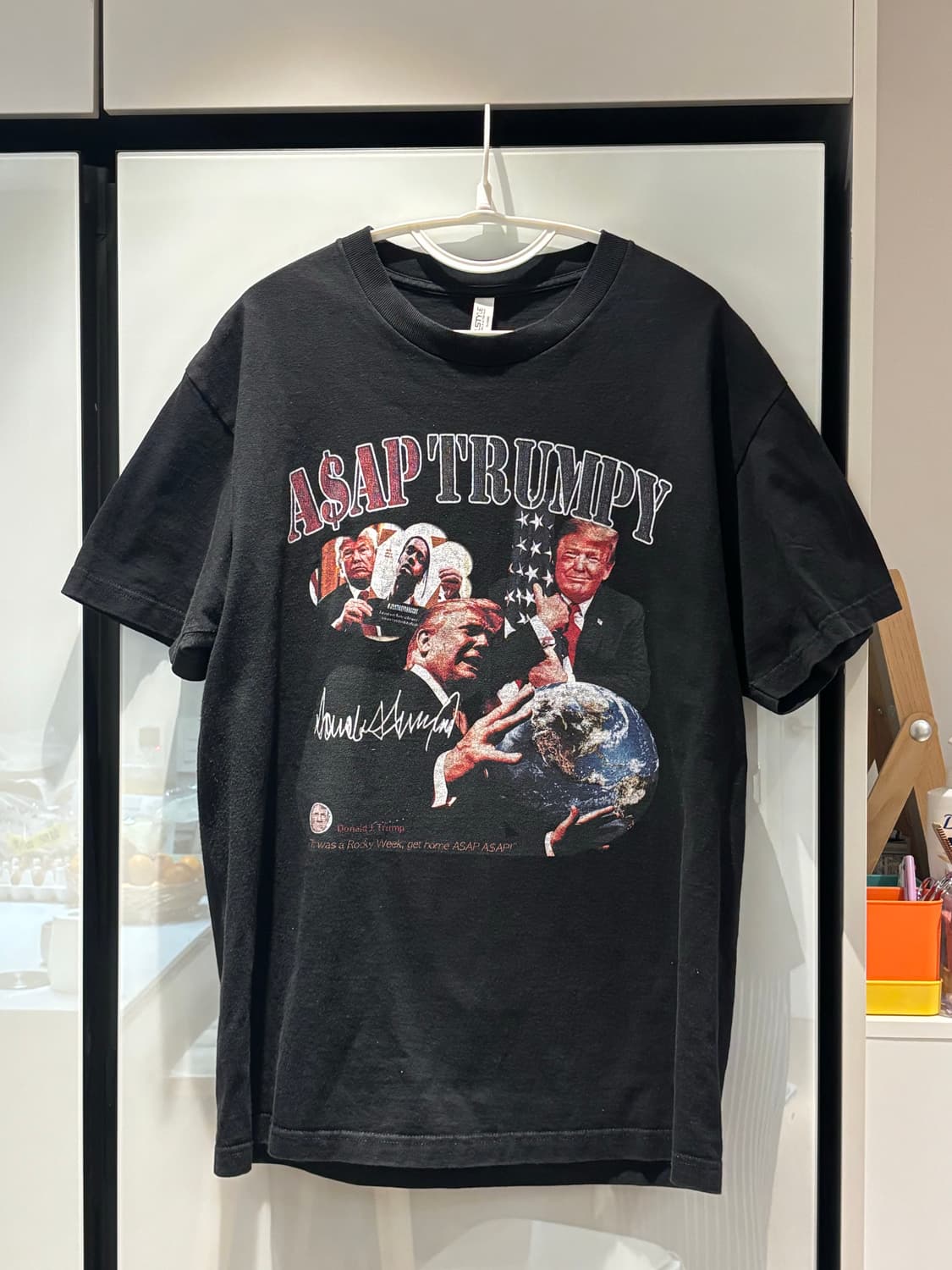 에이셉라키x도널드트럼프 프린팅 빈티지 티셔츠 (희귀!) 상품이미지1
