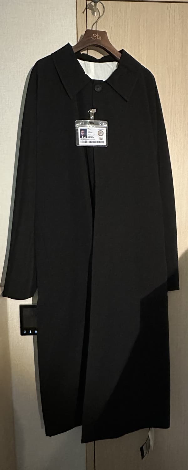 [새 상품/택o] STU 후크 돌먼 코트 블랙 + Name Tag (M) 상품이미지2