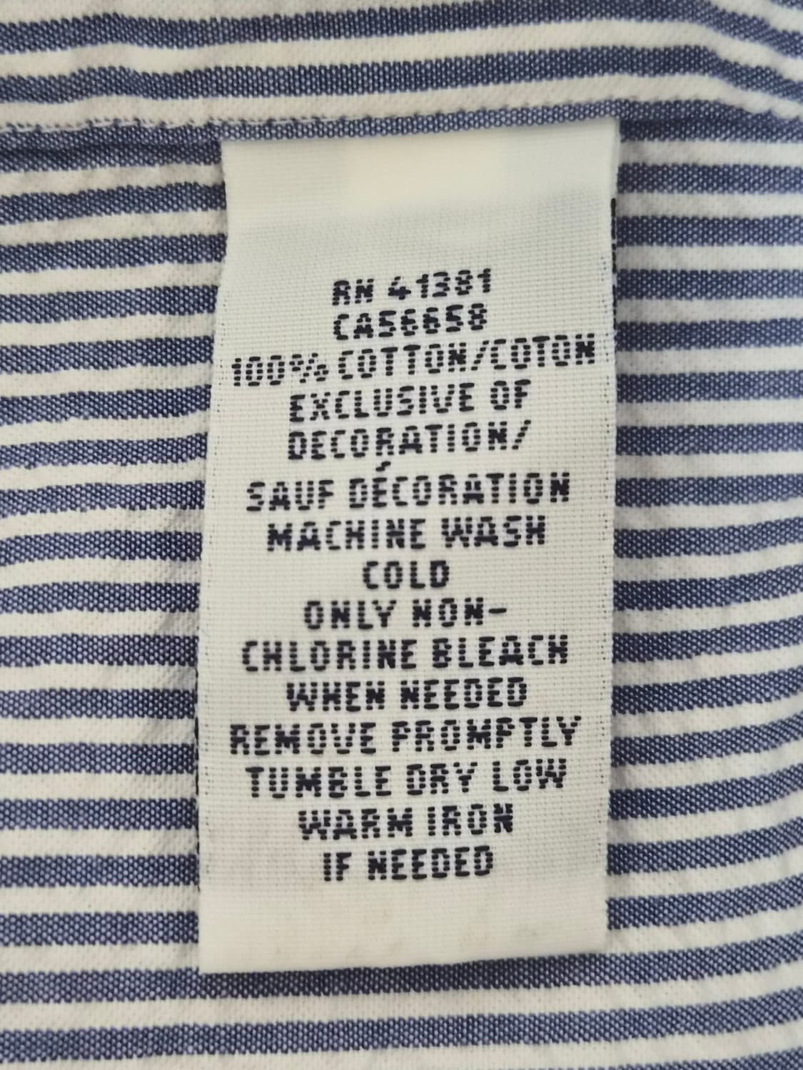 폴로랄프로렌Polo 스트라이프 시어서커 반팔 셔츠 M - S398 상품이미지5