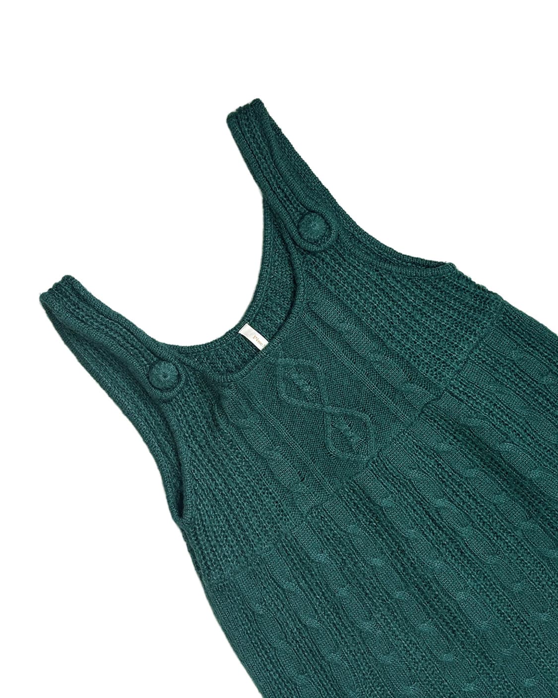 Tree deep green cable knitted ops 상품이미지3