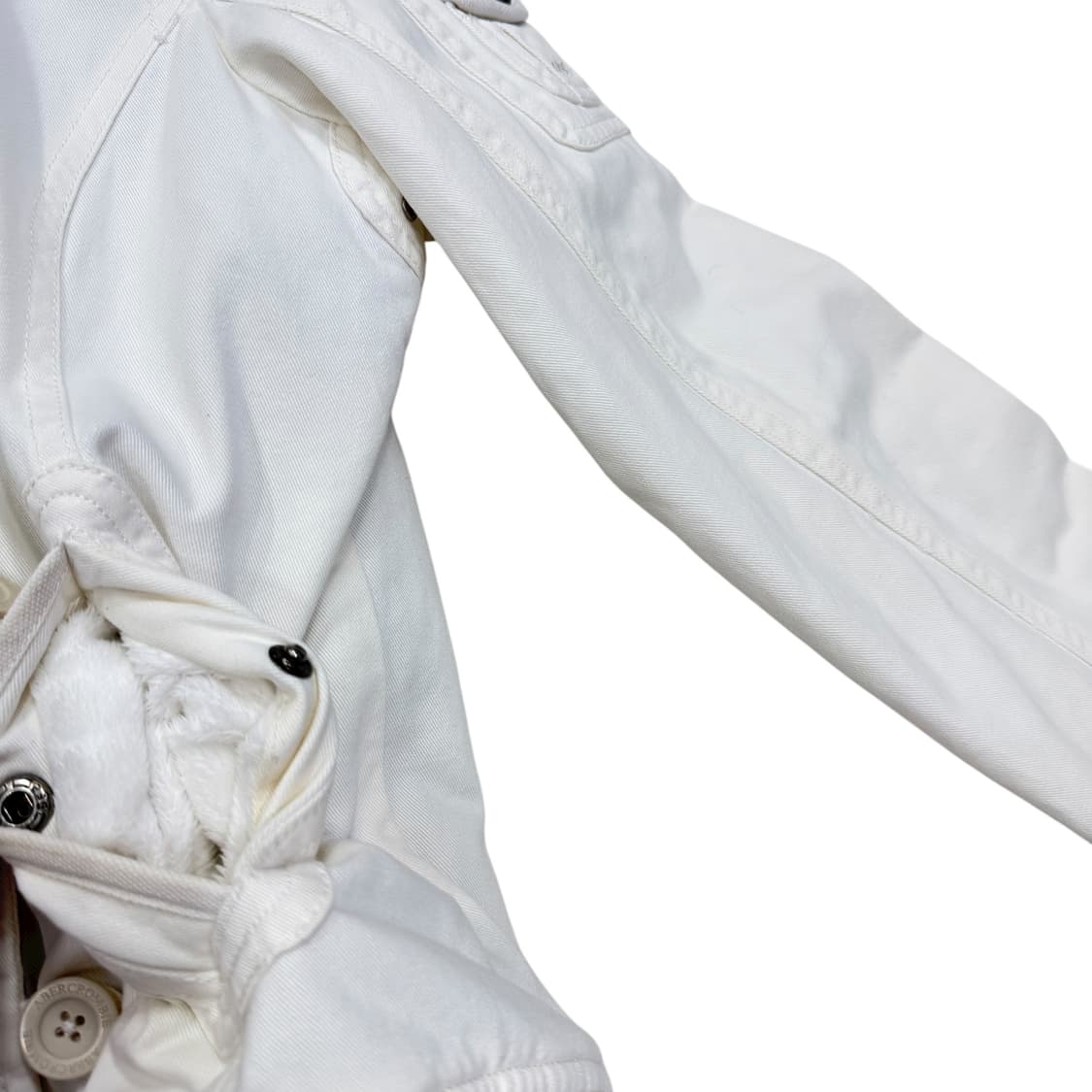 아베크롬비 빈티지 Y2K 딱붙핏 울프죠 퍼 갸루 후드 봄버 자켓 S 상품이미지4