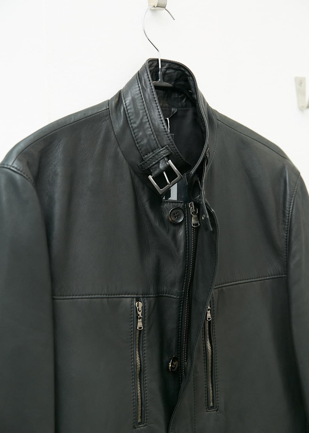 High Neck Lambskin Jacket 상품이미지3
