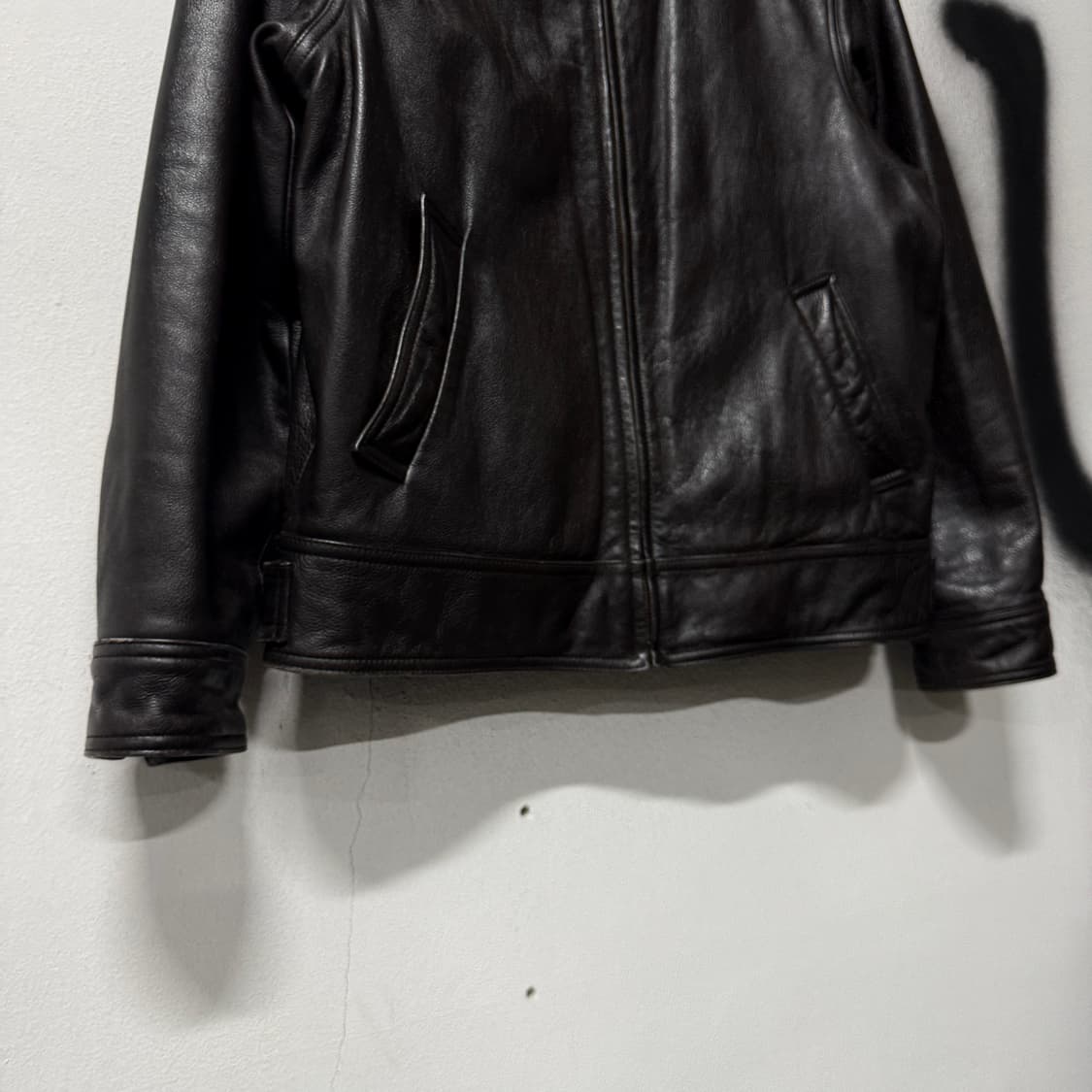 유니온베이 100% 쉽스킨 싱글 양가죽 집업 자켓 상품이미지4