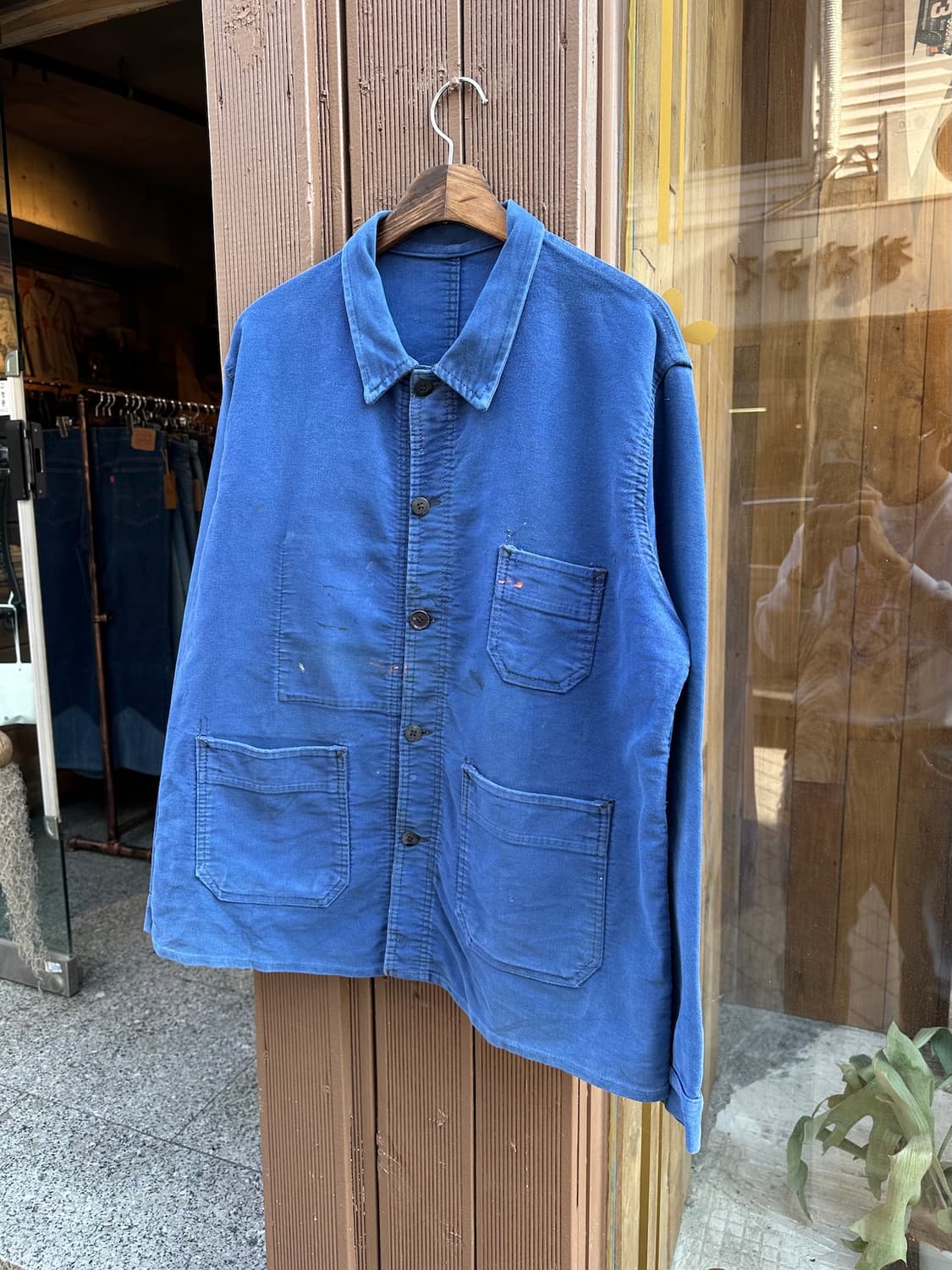 50s French Vintage Moleskin Work Jacket 상품이미지7