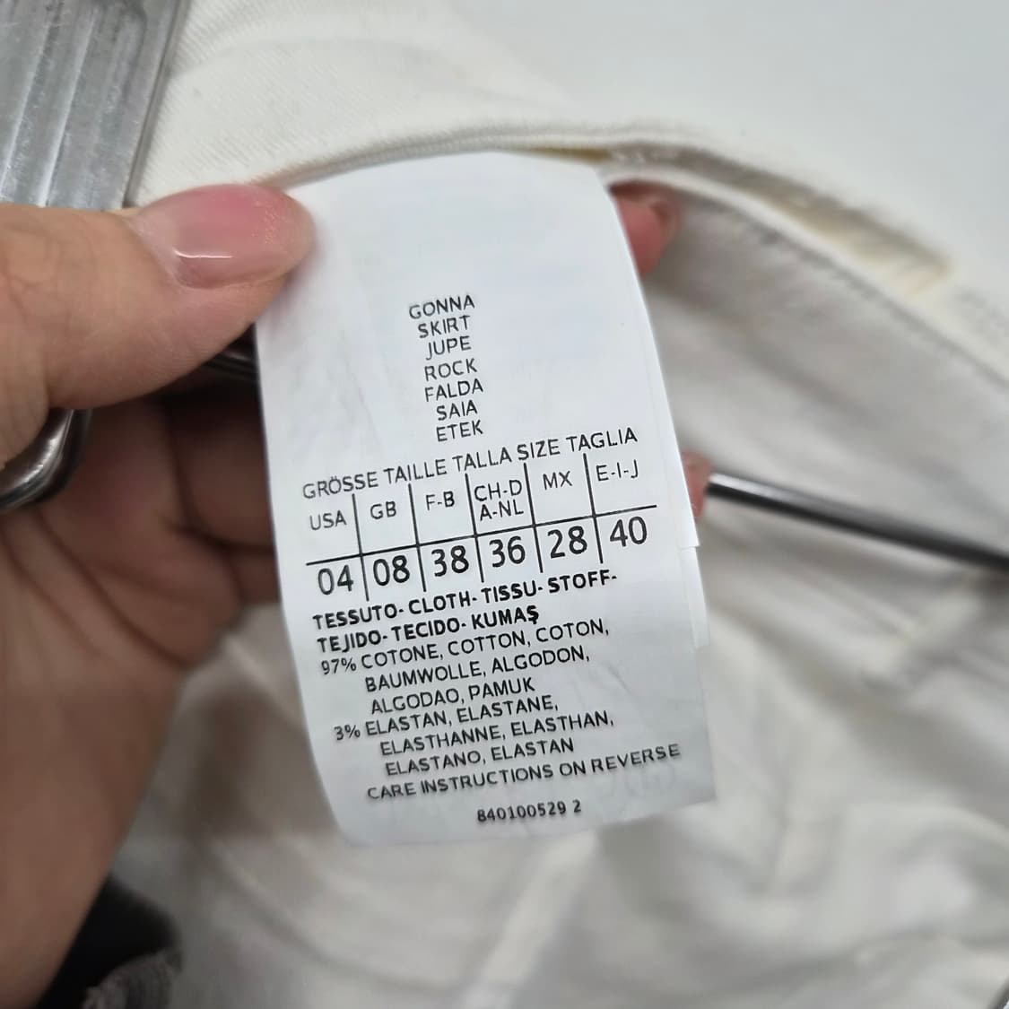 막스앤코 흰색 데님 타이트 스커트 30in 상품이미지7