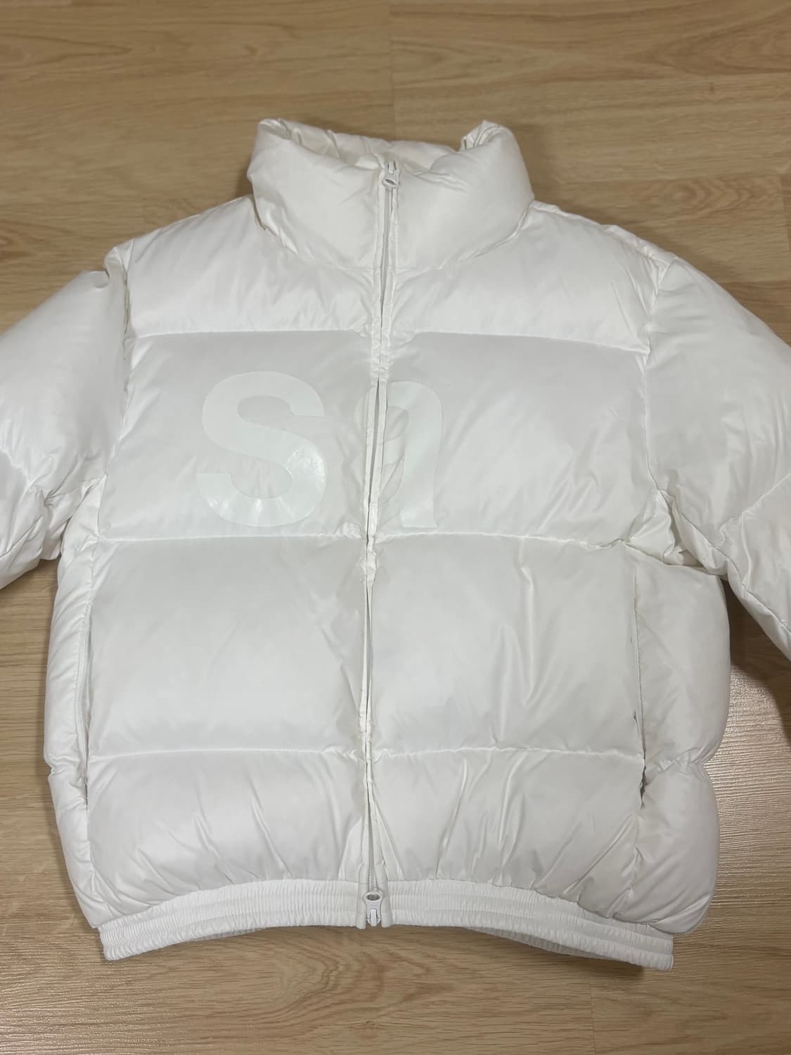 사파리스팟 1/2 다운자켓 패딩 화이트 상품이미지1