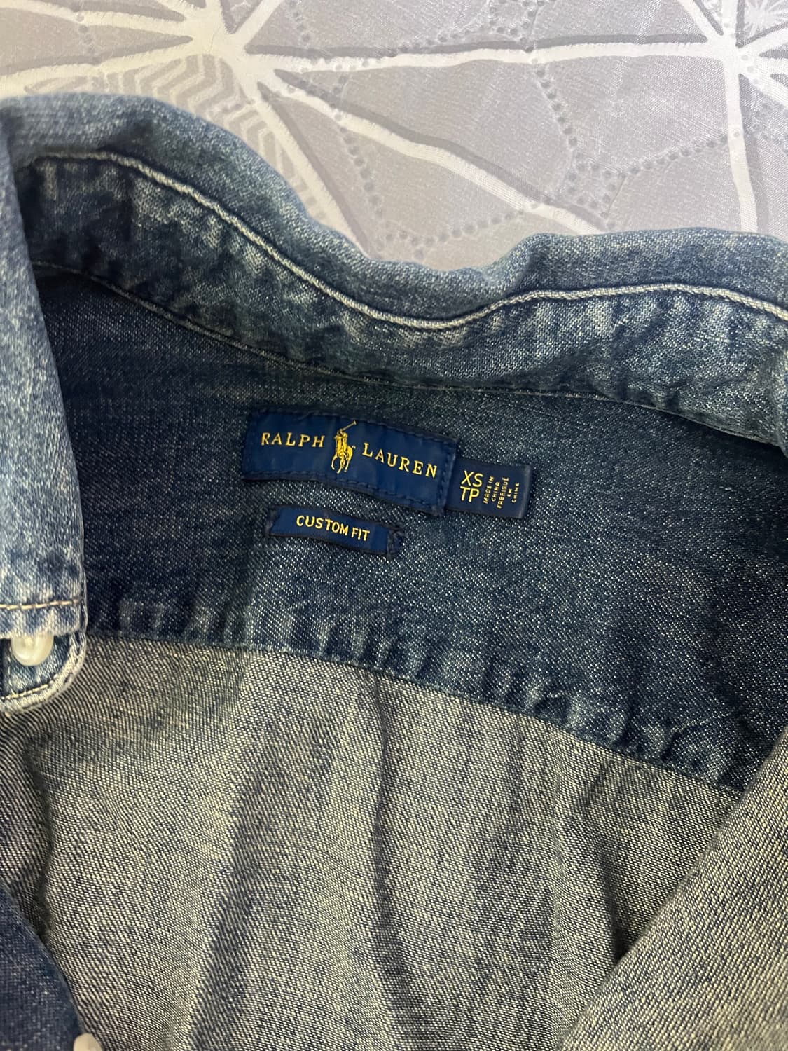 폴로 랄프로렌 우먼 커스텀 핏 데님 셔츠 xs 상품이미지2