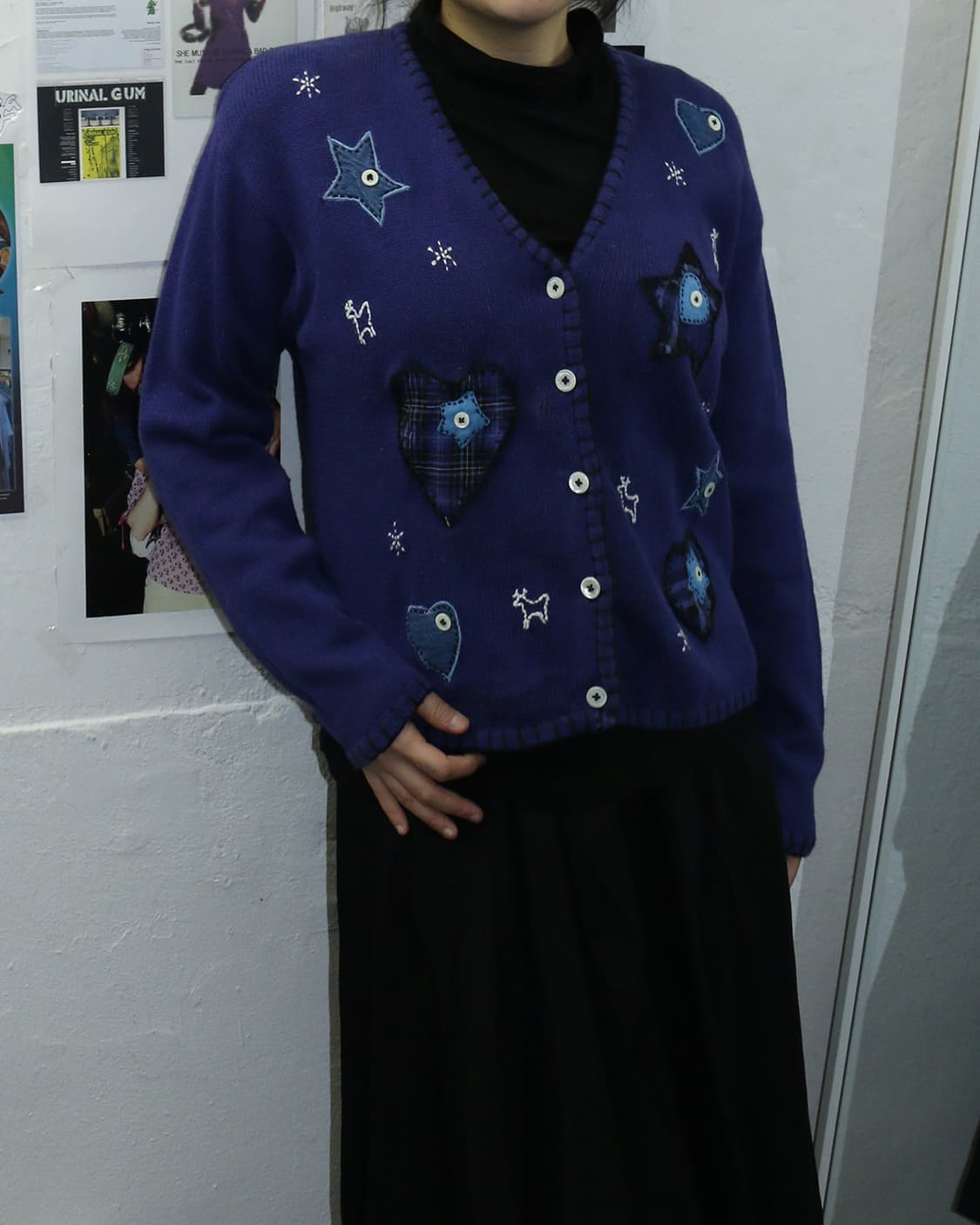 90s 빈티지 패치워크 가디건  상품이미지3