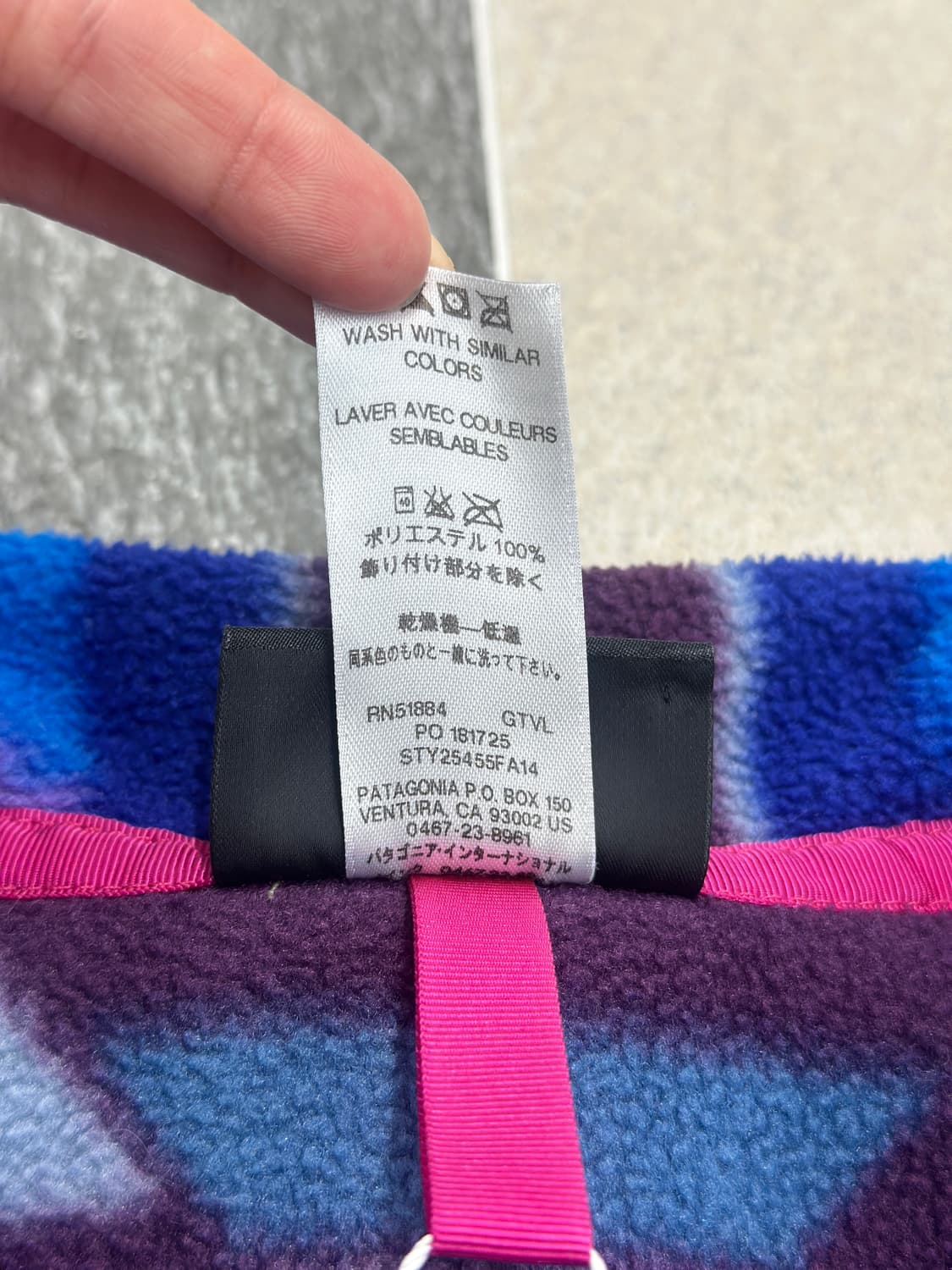 파타고니아 신칠라 블루 패턴 스냅 플리스 상품이미지10