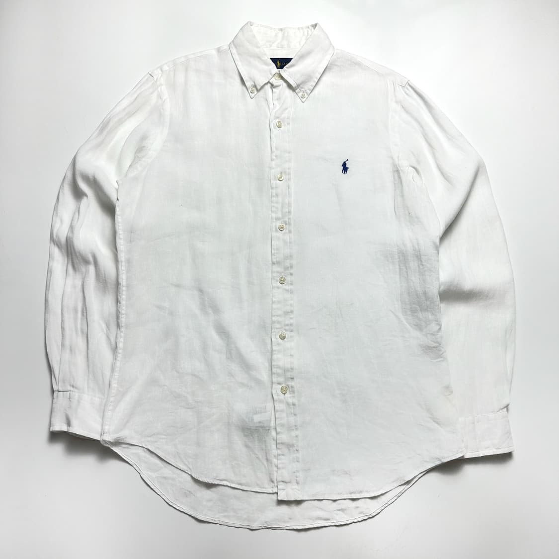 폴로 신형라벨 린넨 화이트 셔츠 상품이미지3