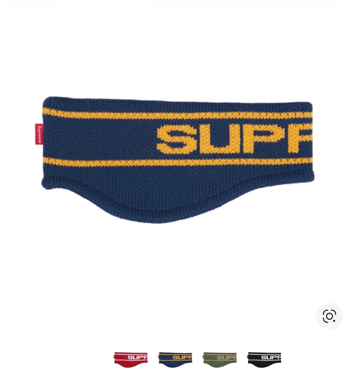 슈프림 콘트라스트 로고 헤드밴드 네이비 25FW 상품이미지1
