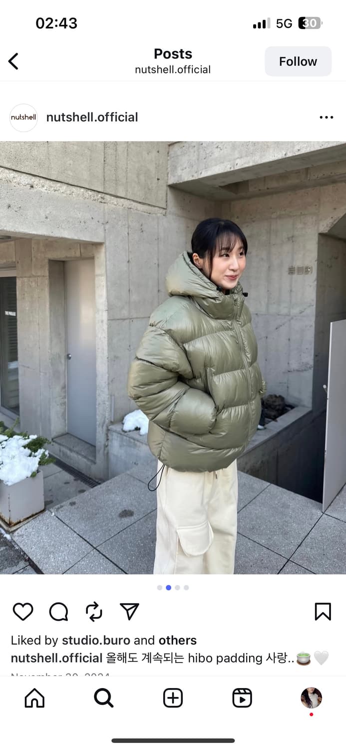 보세 패딩 그린 올리브 상품이미지3