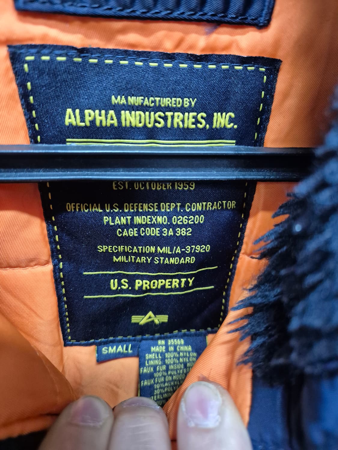 알파 n3b 파카 상품이미지3