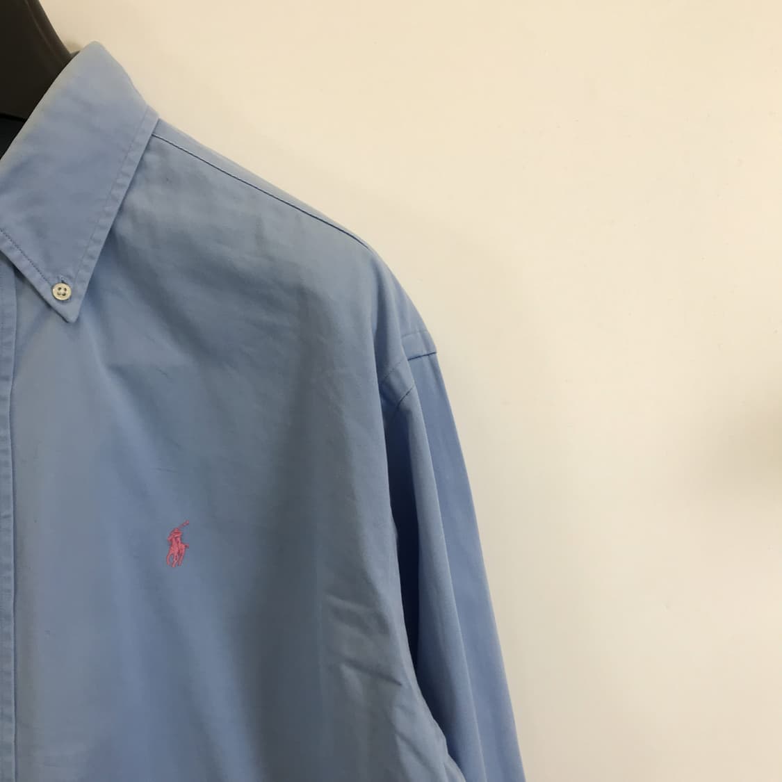 폴로 랄프로렌 옥스포드 코튼 블루셔츠 핑크포니 [L] 상품이미지2