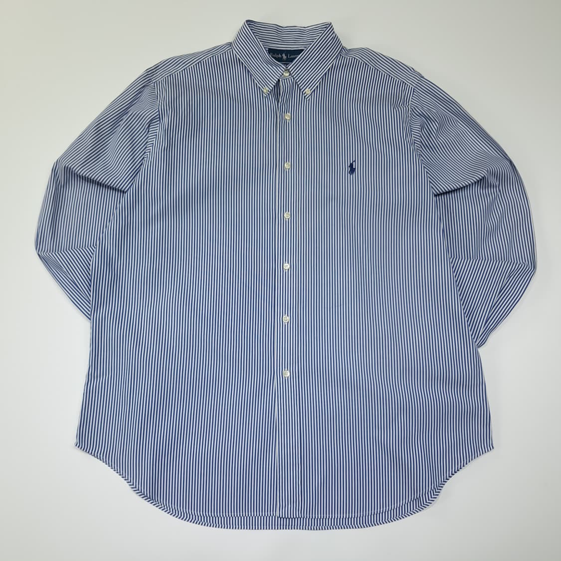 CL711 XL 폴로 90s 홍콩판 블루 스트라이프 셔츠 남방 상품이미지1