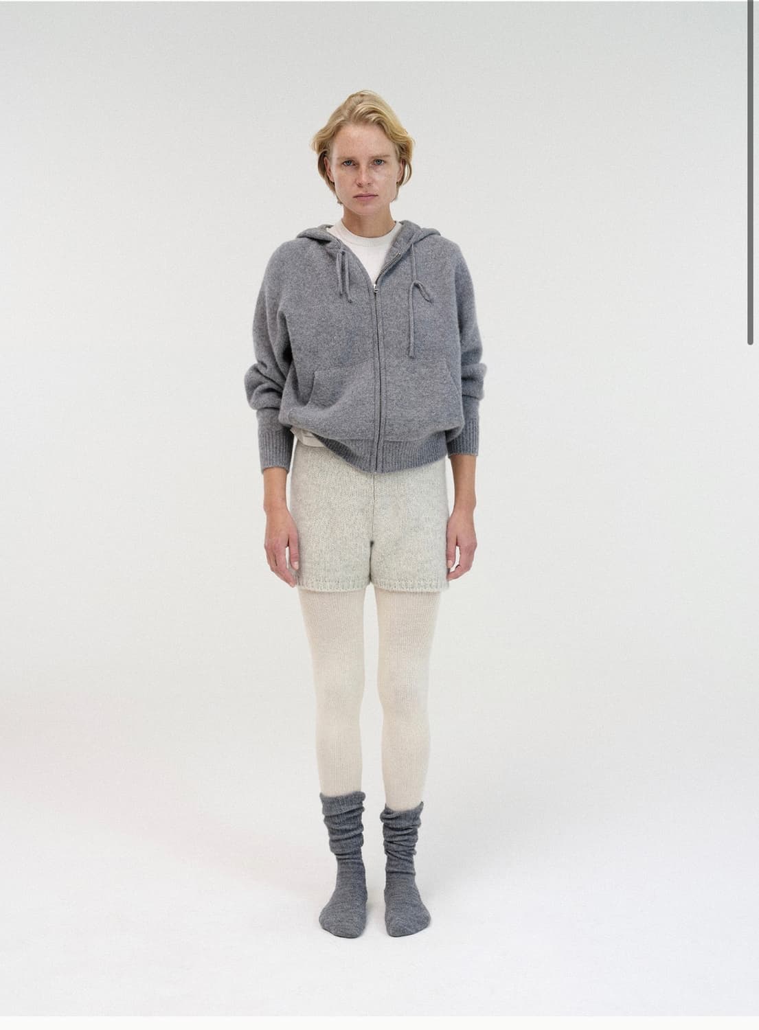 낫띵리튼 Lilo 알파카 니트 후드집업 상품이미지3