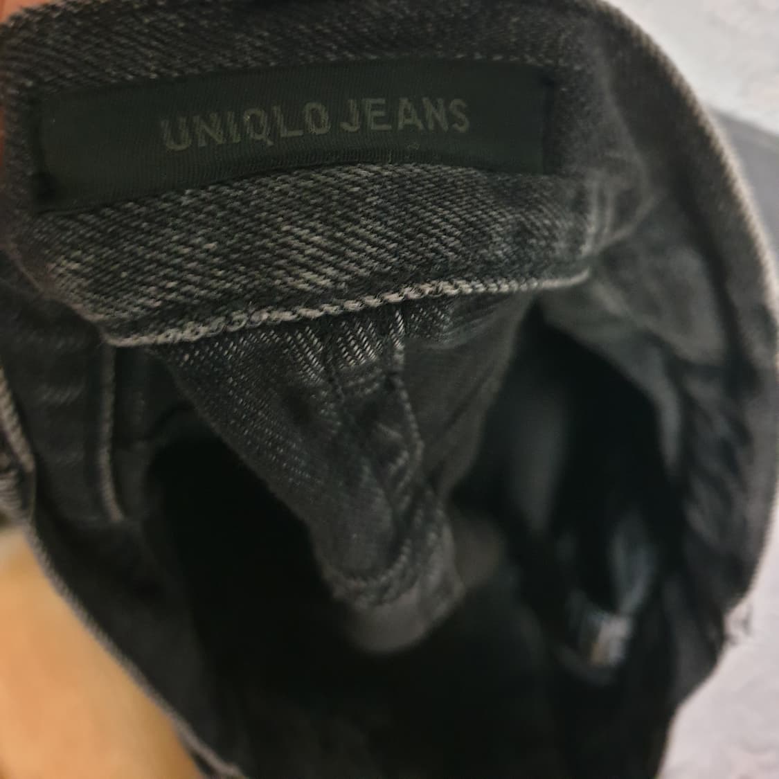 유니클로 진스 워싱 데님팬츠 흑청 (40) 상품이미지4