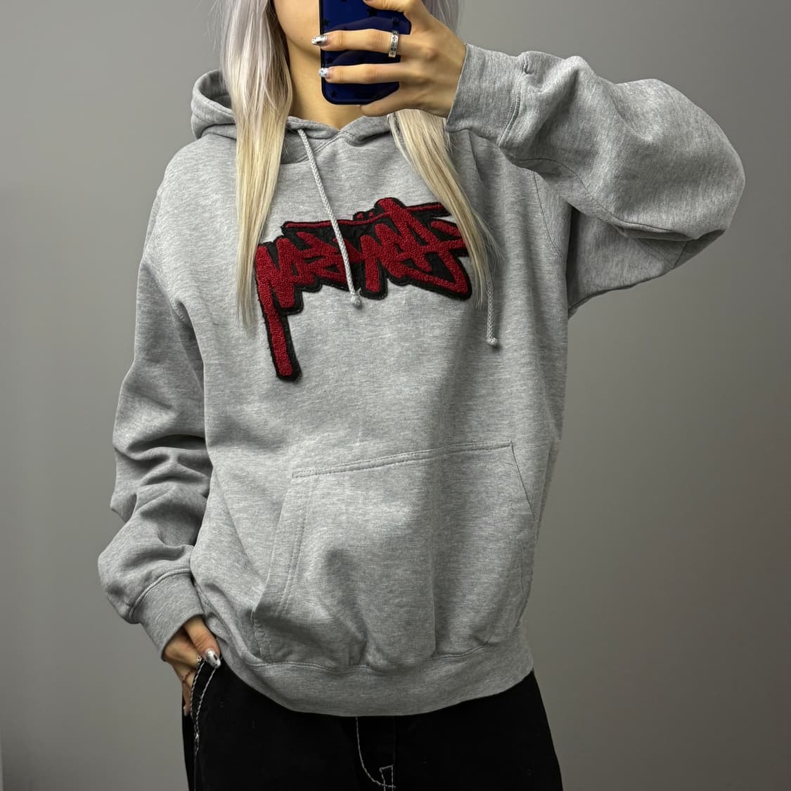 스투시 00‘s 엠브로이드 로고 후드티 상품이미지1