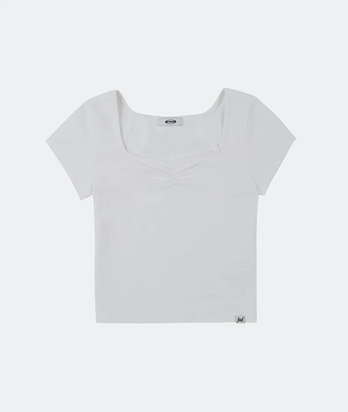 Fad 에프에이디 스퀘어넥 반팔 티셔츠 상품이미지3